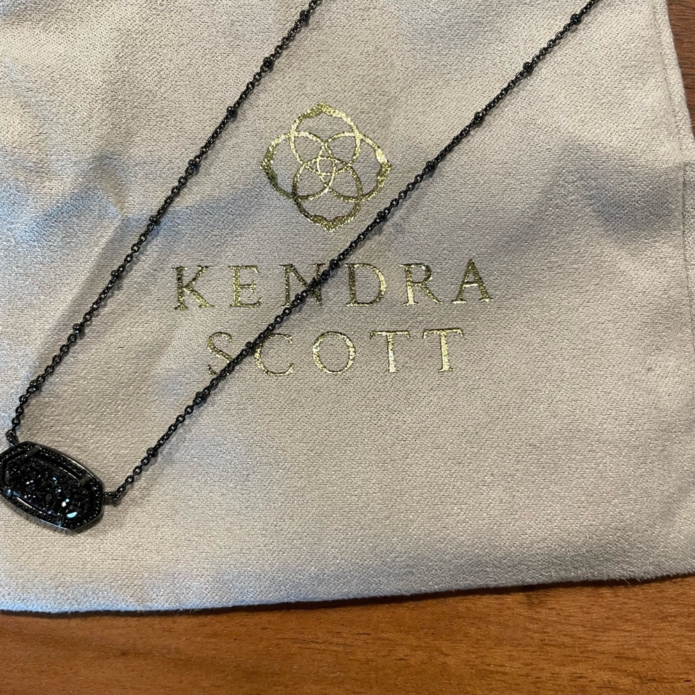 KENDRA SCOTT Gunmetal Satelite Elisa Necklace